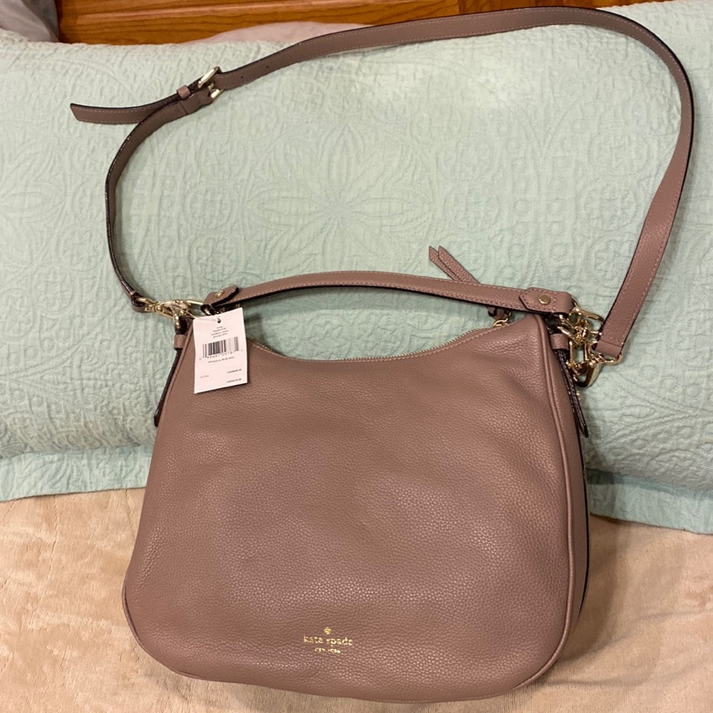 Kate Spade Shoulder Bag NWT Mulberry Street Vivian WKRU4138 Porcini 274 Taupe